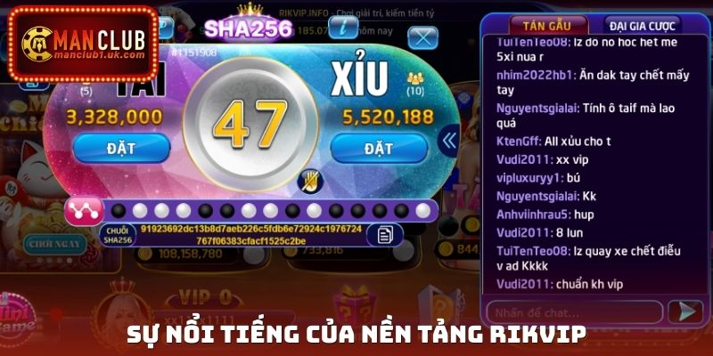 Sự nổi tiếng của nền tảng Rikvip